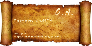 Osztern Abád névjegykártya